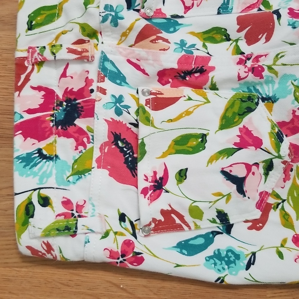 NWT Time And Tru Floral Jeggings Sz. M - Picture 7 of 7